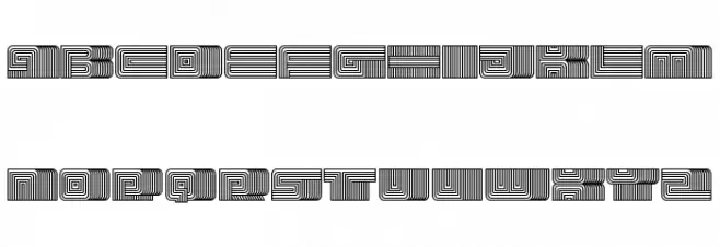 Turkish Hollow Regular フォント 大文字