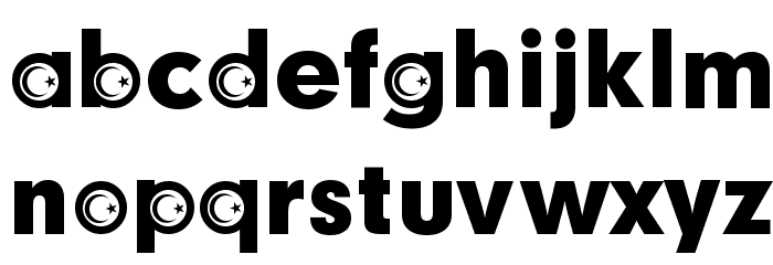 Turkish Participants Font LOWERCASE
