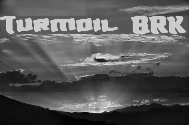 Turmoil BRK Font examples