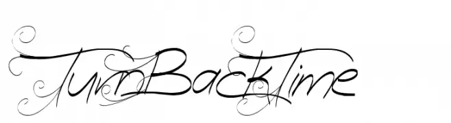 Turn Back Time  नि: शुल्क फ़ॉन्ट्स डाउनलोड