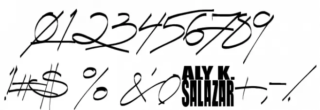 Turn Back Time Font OTHER CHARS