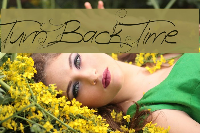 Turn Back Time Font examples