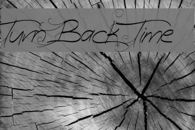 Turn Back Time Font examples