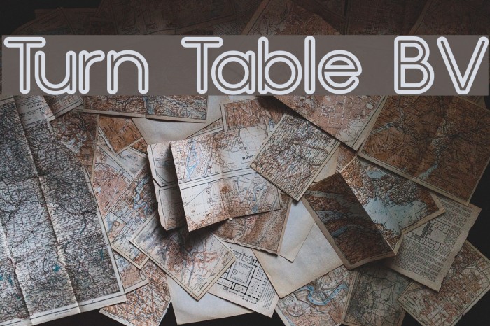 Turn Table BV Font examples