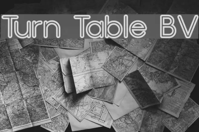 Turn Table BV フォント examples