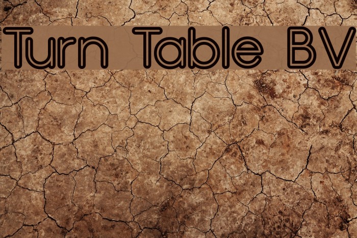 Turn Table BV Font examples