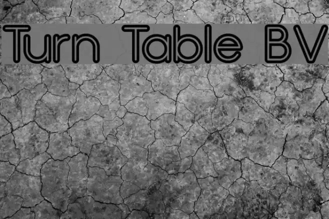 Turn Table BV フォント examples