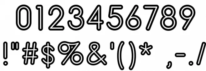 Turn Table Font OTHER CHARS