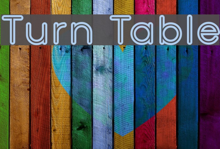 Turn Table Font examples