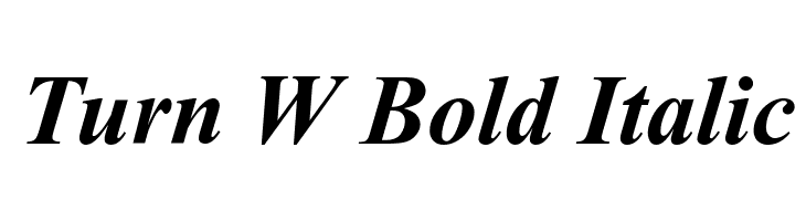 Turn W Bold Italic Font