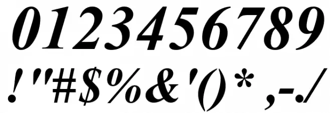 Turn W Bold Italic Font OTHER CHARS