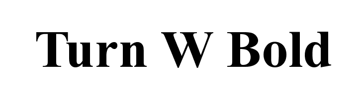 Turn W Bold Font