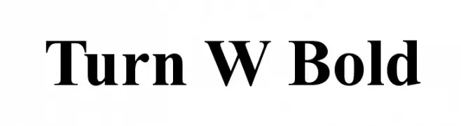 Turn W Bold  font caratteri gratis