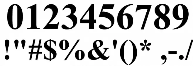 Turn W Bold Font OTHER CHARS