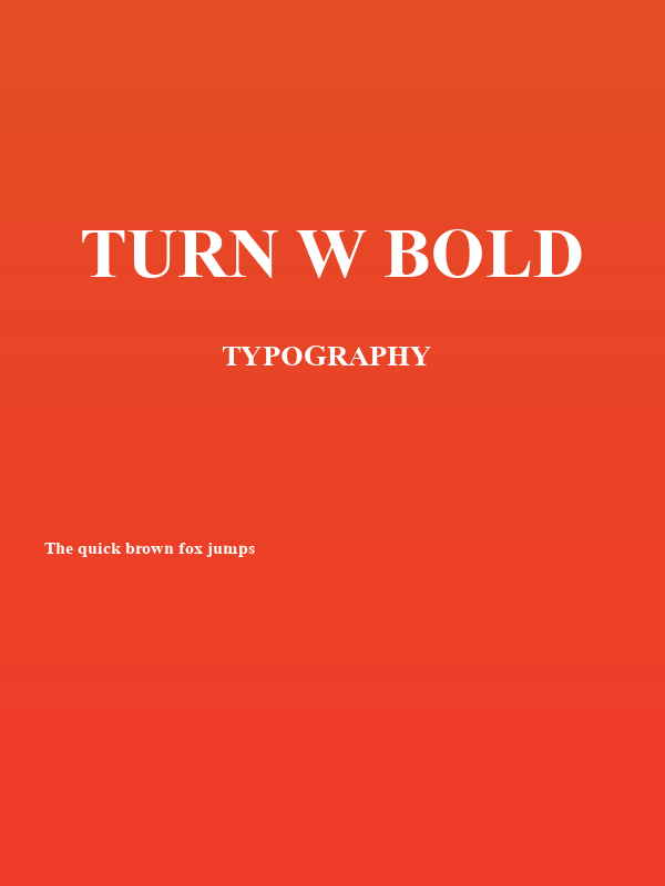 Turn W Bold Poster