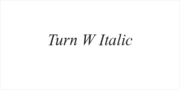 Turn W Italic Logo