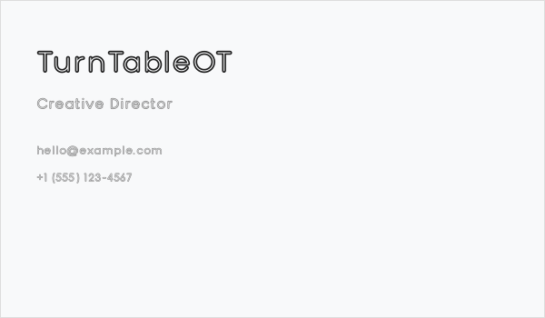 TurnTableOT Business Card
