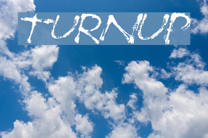 TurnUp Font examples