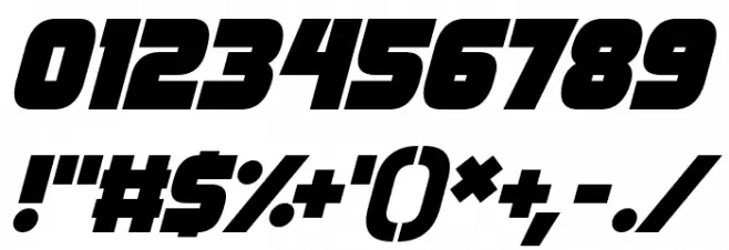 Turnaround Italic Font OTHER CHARS