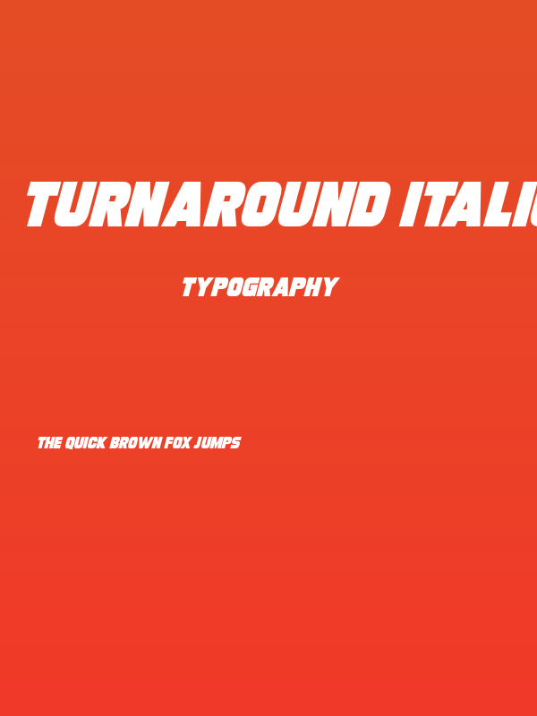 Turnaround Italic Poster