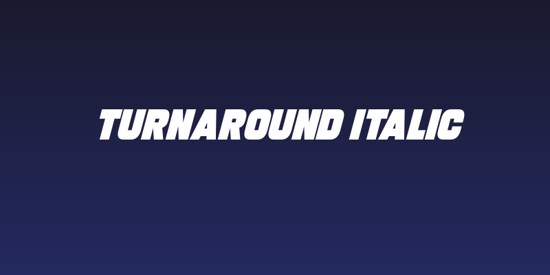 Turnaround Italic Social Header