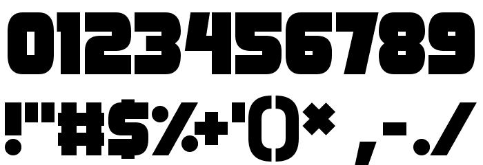Turnaround Font OTHER CHARS