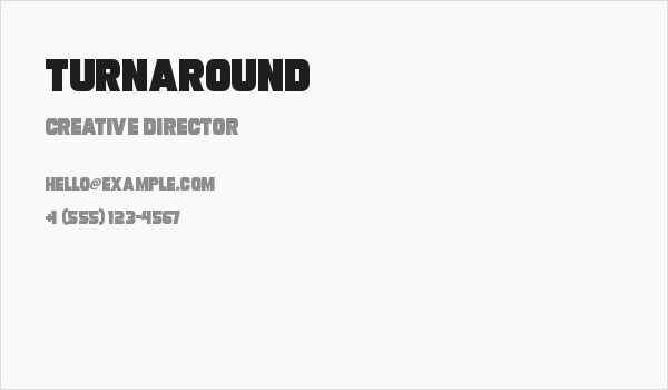 Turnaround Business Card