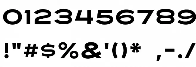 Turnpike Font OTHER CHARS