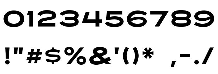 Turnpike Font OTHER CHARS