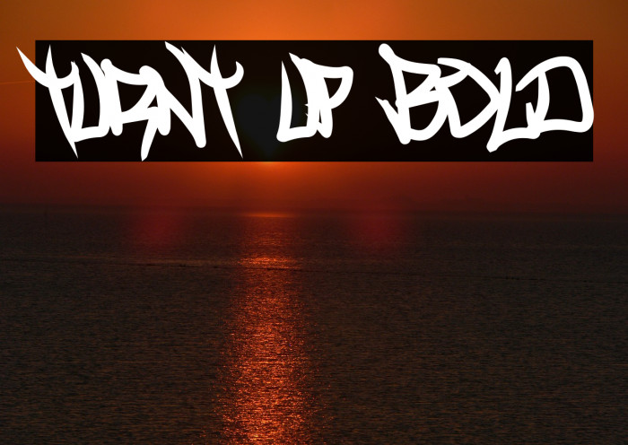 Turnt Up Bold Font examples