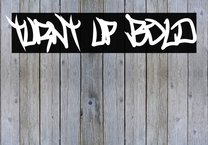 Turnt Up Bold Font examples
