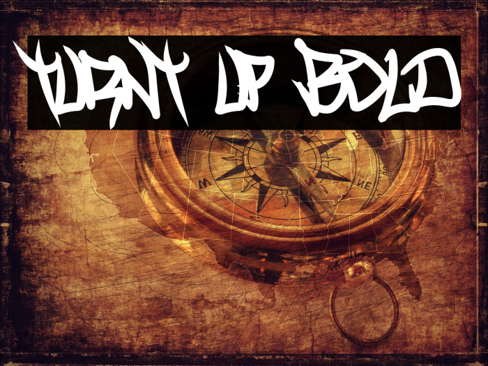 Turnt Up Bold Font examples
