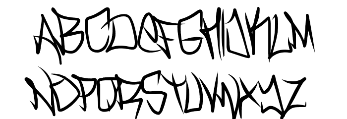 Turnt Up Regular Font LOWERCASE