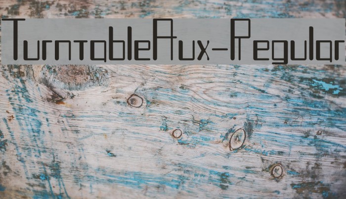 TurntableAux-Regular Font examples
