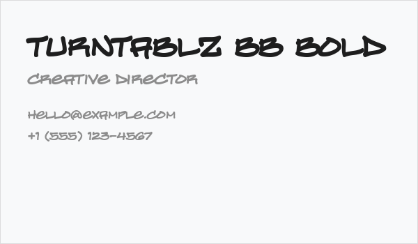 Turntablz BB Bold Business Card