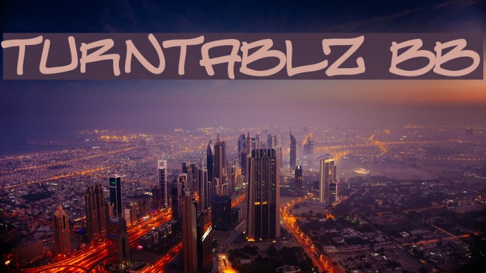 Turntablz BB Font examples