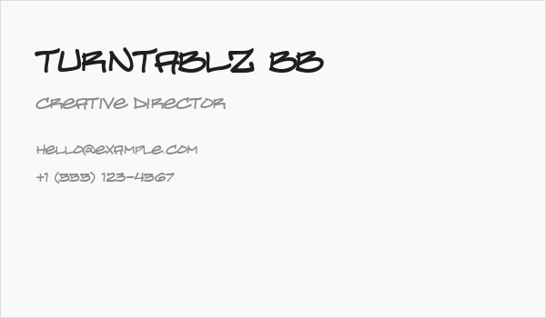 Turntablz BB Business Card