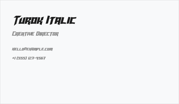 Turok Italic Business Card