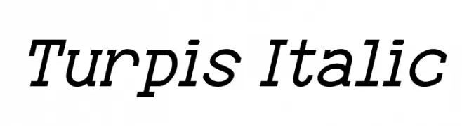 Turpis Italic  Frei Schriftart Herunterladen