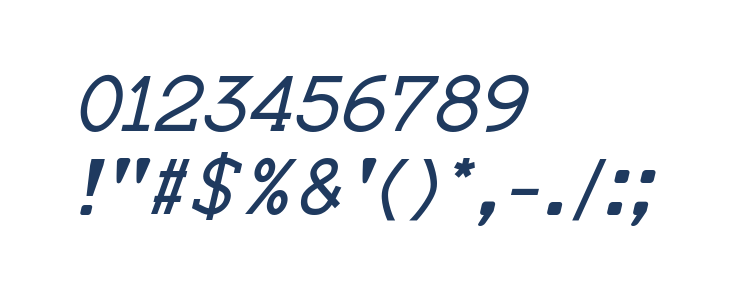 Turpis Italic Other Characters