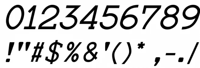 Turpis Italic Font OTHER CHARS