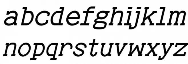 Turpis Italic फ़ॉन्ट लोअरकेस