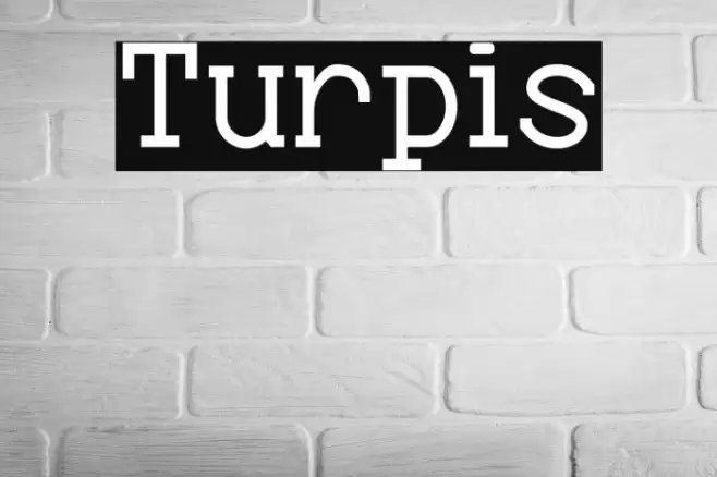 Turpis Font examples