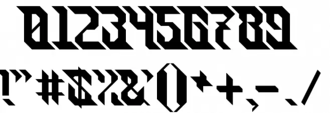 Turret Regular Font OTHER CHARS