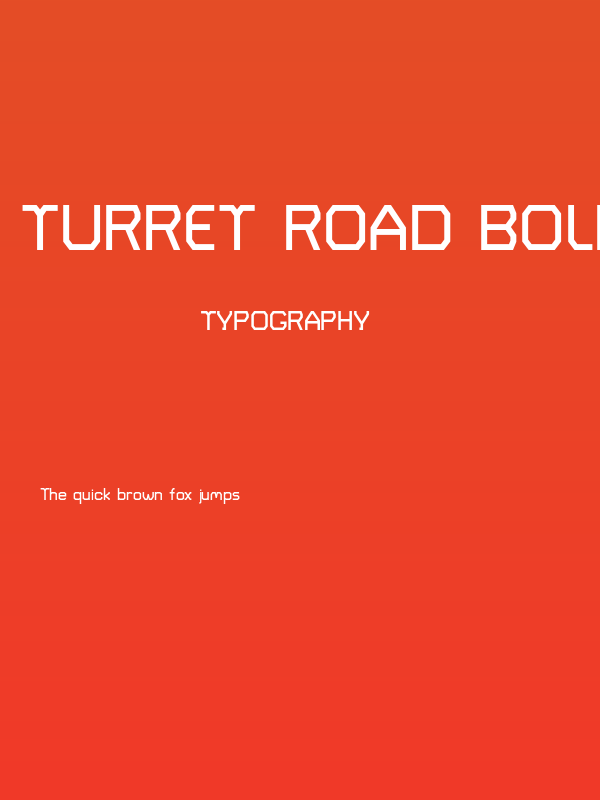 Turret Road Bold Poster