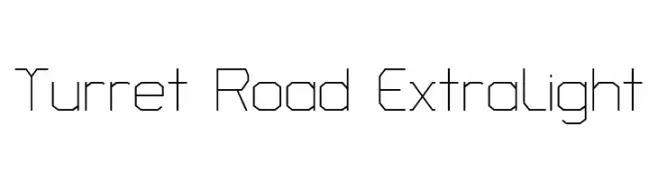 Turret Road ExtraLight  フリーフォントのダウンロード