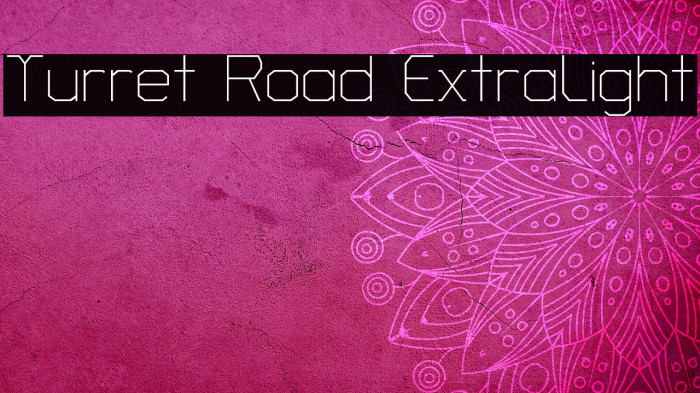 Turret Road ExtraLight Font examples