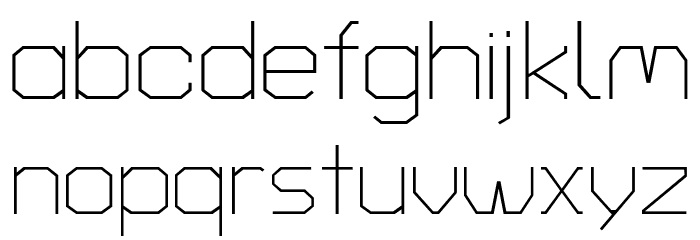 Turret Road ExtraLight Font LOWERCASE