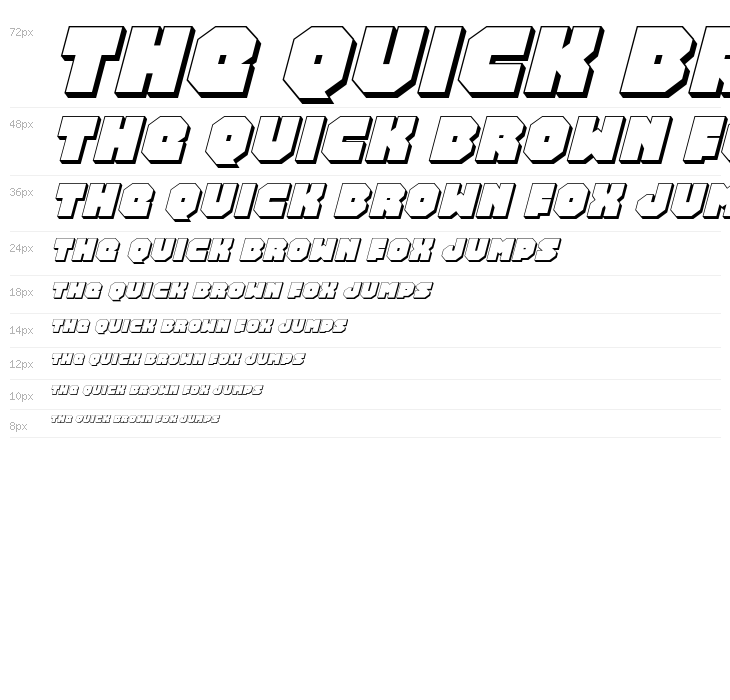 Turtle Mode 3D Italic Waterfall