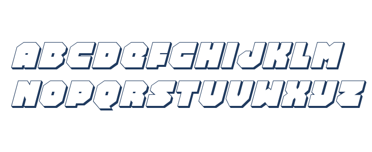 Turtle Mode 3D Italic Lowercase